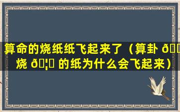 算命的烧纸纸飞起来了（算卦 🍁 烧 🦆 的纸为什么会飞起来）